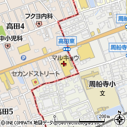 ホワイト急便　マルキョウ高田店周辺の地図