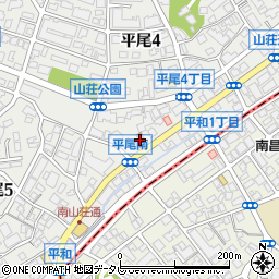 福岡山荘郵便局周辺の地図