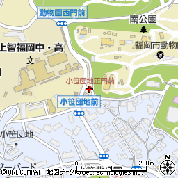 小笹団地正門前周辺の地図