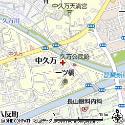高知県高知市中久万21周辺の地図