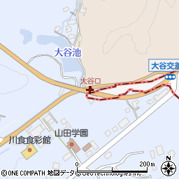 大谷口周辺の地図