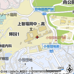 カトリックイエズス会福岡修道院周辺の地図