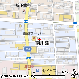 高知県高知市南川添周辺の地図