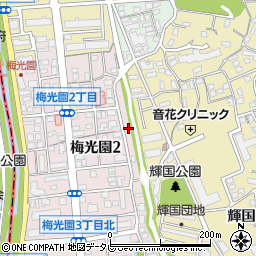 福岡県福岡市中央区梅光園2丁目17周辺の地図