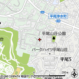 福岡県福岡市中央区平尾浄水町12-6周辺の地図