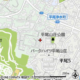 福岡県福岡市中央区平尾浄水町12周辺の地図