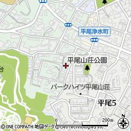 福岡県福岡市中央区平尾浄水町12-5周辺の地図