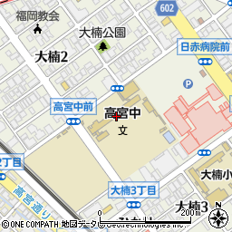 福岡市立高宮中学校周辺の地図