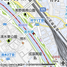 清水橋周辺の地図