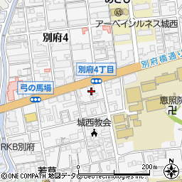 バジェットレンタカー別府ＳＳ店周辺の地図