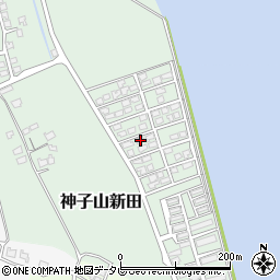 大分県宇佐市神子山新田周辺の地図