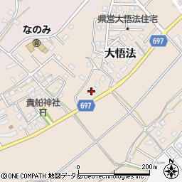 大分県中津市大悟法422周辺の地図