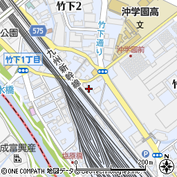 福岡県福岡市博多区竹下周辺の地図