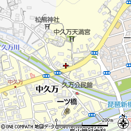高知県高知市中久万184周辺の地図