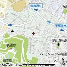 福岡県福岡市中央区平尾浄水町10周辺の地図