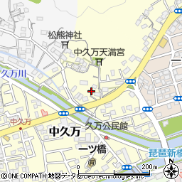 高知県高知市中久万183周辺の地図