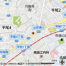 福岡銀行平尾山荘通り ＡＴＭ周辺の地図