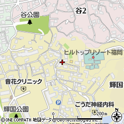 福岡テニス倶楽部　山の上ホテルテニスコート周辺の地図