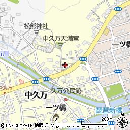 高知県高知市中久万77周辺の地図