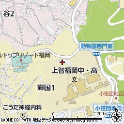 福岡修道院周辺の地図