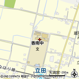 南国市立香南中学校周辺の地図