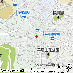 福岡県福岡市中央区平尾浄水町3-22周辺の地図
