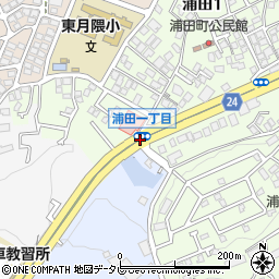 浦田１周辺の地図