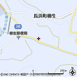 愛媛県大洲市長浜町櫛生165周辺の地図