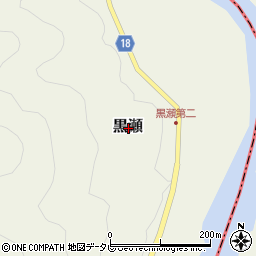 高知県高岡郡越知町黒瀬周辺の地図