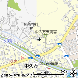 高知県高知市中久万176周辺の地図