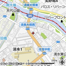 ペルル清水店周辺の地図