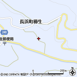 愛媛県大洲市長浜町櫛生172周辺の地図