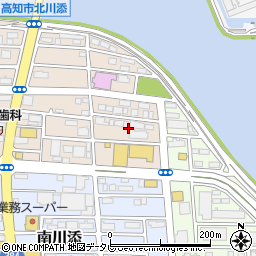 高知県高知市北川添22周辺の地図