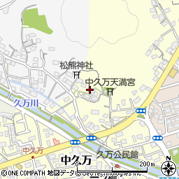 高知県高知市中久万169周辺の地図