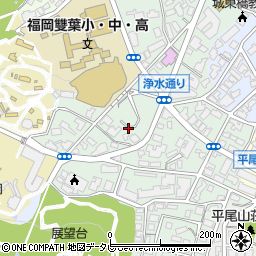 福岡県福岡市中央区平尾浄水町5周辺の地図