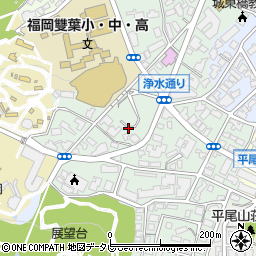 福岡県福岡市中央区平尾浄水町5周辺の地図