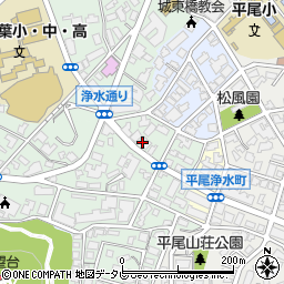 福岡県福岡市中央区平尾浄水町1周辺の地図