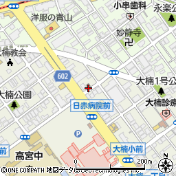 福岡日赤前郵便局周辺の地図