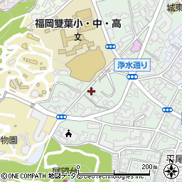 福岡県福岡市中央区平尾浄水町5-13周辺の地図
