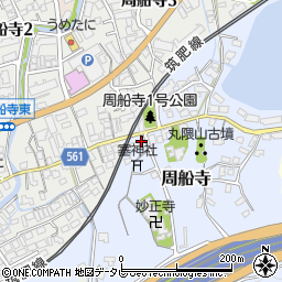 福岡県福岡市西区周船寺154周辺の地図