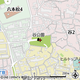 谷公園周辺の地図