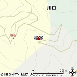 高知県仁淀川町（吾川郡）橘谷周辺の地図