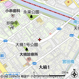 ローソン福岡那の川一丁目店周辺の地図