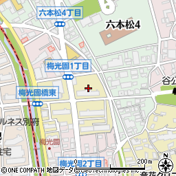福岡県福岡市中央区梅光園団地1周辺の地図