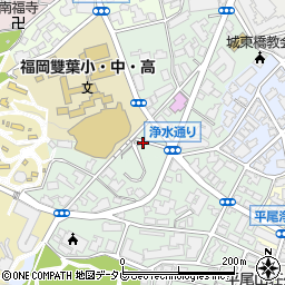福岡県福岡市中央区浄水通7周辺の地図