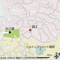 福岡県福岡市中央区谷2丁目10-2周辺の地図