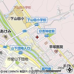 福岡県嘉麻市下山田周辺の地図