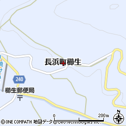 愛媛県大洲市長浜町櫛生周辺の地図