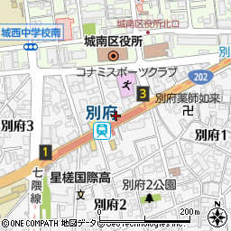 アンジュブラン別府駅保育園周辺の地図