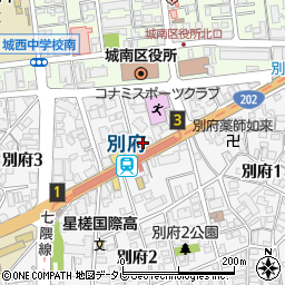 アパマンショップ　別府城南店周辺の地図